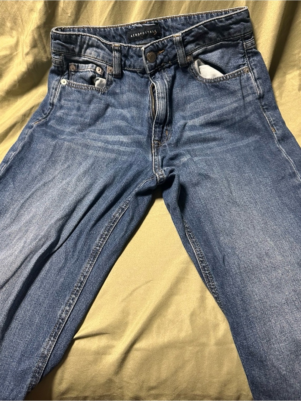 Aeropostale High Rise Wide Leg Jeans – Medium Wash Denim